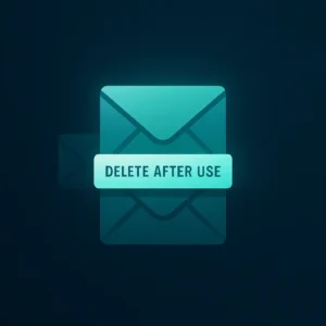 Graphic of short-term disposable temporary emails illustrating privacy and expiration.